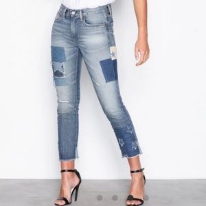Polo Ralph Lauren Waverly Crop Patchwork Jean 26
